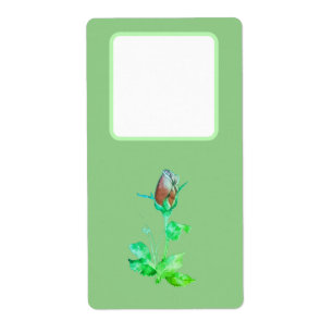 Adressenaufkleber Blume Design