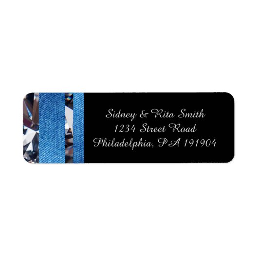 Adressenaufkleber für Denim & Diamonds II (Vorne)