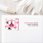 Adressenaufkleber für Lehrer - Handdrucke (Insitu)