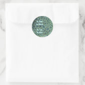 Adressenaufkleber mit Cactus-Blume Runder Aufkleber (Tasche)