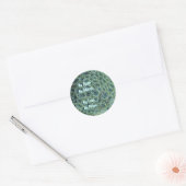 Adressenaufkleber mit Cactus-Blume Runder Aufkleber (Umschlag)