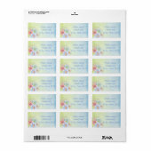 Adressenkennzeichnungen/Wasserfarben und Blume Adressaufkleber (Vorne)