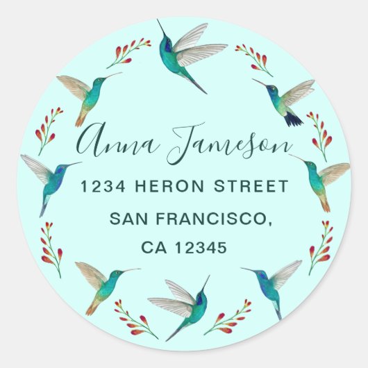 Adressenklassischer Rundaufkleber Runder Aufkleber (Vorderseite)