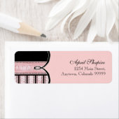 Adressenmarken - Baby Shower French Bow and Dots (Insitu)