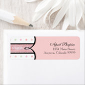 Adressenmarken - Baby Shower French Bow and Dots (Insitu)