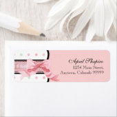 Adressenmarken - Baby Shower French Bow and Dots (Insitu)