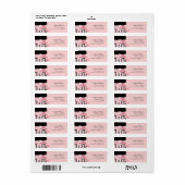 Adressenmarken - Baby Shower French Bow and Dots (Vorne)