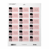 Adressenmarken - Baby Shower French Bow and Dots Adressaufkleber (Vorne)