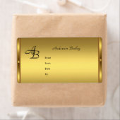 Adressenmarken Elegante Gold-Initials (Insitu)