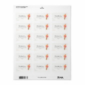 Adressenmarken für das Ice Cream Party Kindergebur Adressaufkleber (Vorne)