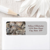 Adressenmarken - versteinertes Holz, Vorderseite (Insitu)