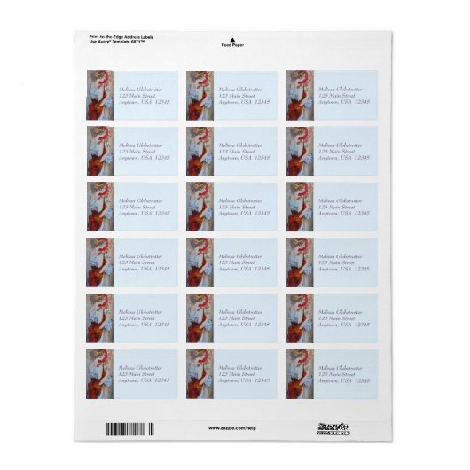 Adressenmarken - Viktorianische Lady Red Adressaufkleber (Vorne)