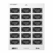 Adressenrahmen für Schwarzen Chalkboard Adressaufkleber (Vorne)