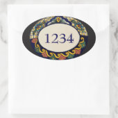Adressentabelle Hinzufügen von Zahlen Ovaler Aufkleber (Tasche)