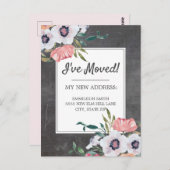 Adressenunterlage Rosa Weiße Blüte Postkarte (Vorne/Hinten)