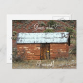 Adressenwechsel, alte Rock-Kabine Ankündigungspostkarte (Vorne/Hinten)