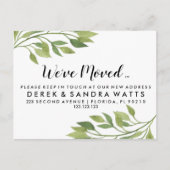 Adressenwechsel botanisch ankündigungspostkarte (Vorderseite)