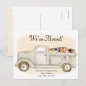 Adressenwechsel, Katzen, Lkw, Postkarte (Vorne/Hinten)