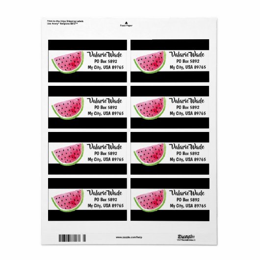 Adressetikett (Vorne)