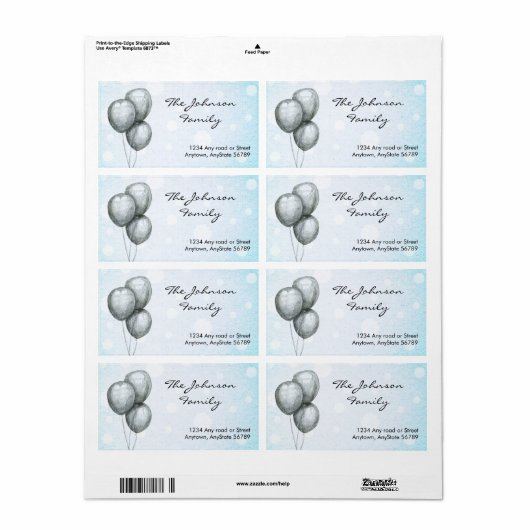 Adressetikett (Vorne)