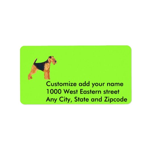 Adressetikett - Airedale Terrier (Vorne)