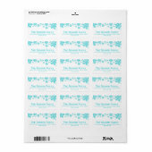 Adressetikett "Blue Snowflakes" (Vorne)