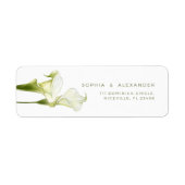 Adressetikett Calla-Lilien Hochzeit. (Vorne)