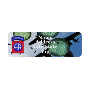 Adressetikett der Im Flugzeug ABN-Division