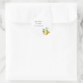 Adressetikett - Eager Bee Runder Aufkleber (Tasche)