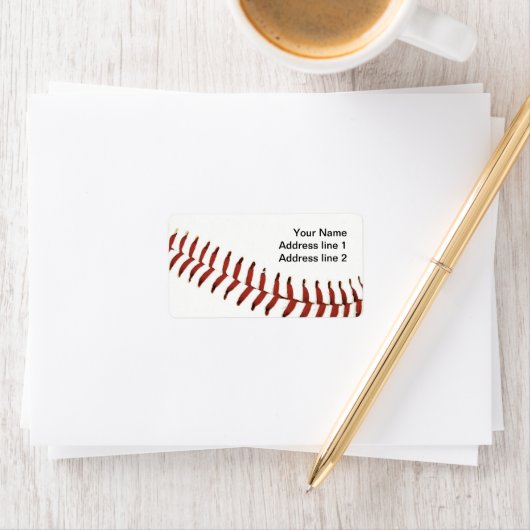 Adressetikett für Baseballnähte (Insitu)