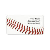 Adressetikett für Baseballnähte (Vorne)