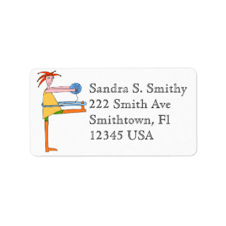 Adressetikett für eine Frau