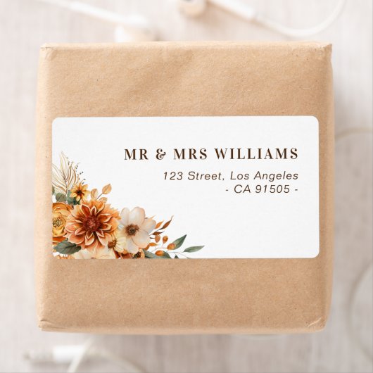 Adressetikett für Herbst-Herbst-Blume (Insitu)