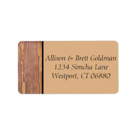 Adressetikett für Holzpaneele