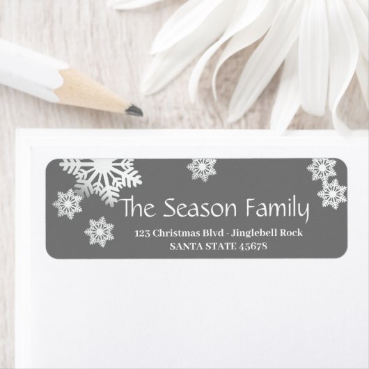 Adressetikett für Snowflakes (Insitu)