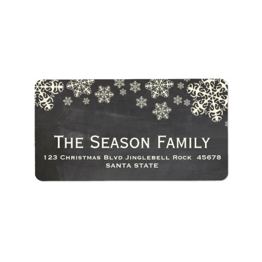 Adressetikett für Snowflakes (Vorne)