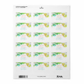 Adressetikett für tropische Blume (Vorne)