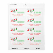 Adressetikett für Weihnachts-Strümpfe (Vorne)