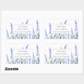 Adressetikett "Lavendel 2" Rechteckiger Aufkleber (Blatt)