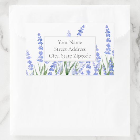 Adressetikett "Lavendel 2" Rechteckiger Aufkleber (Tasche)