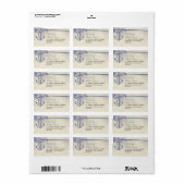 Adressetikett mit nautischem Anker (Vorne)