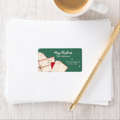 Adressetikett mit Vintager Aquarellschrift (Insitu)