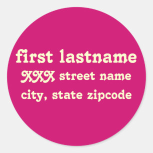 Adressetikett - personalisieren runder aufkleber