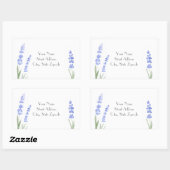 Adressetikett "Wasserfarblavender" Rechteckiger Aufkleber (Blatt)