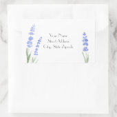 Adressetikett "Wasserfarblavender" Rechteckiger Aufkleber (Tasche)