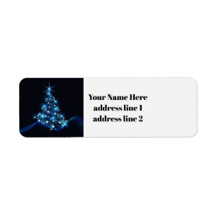 Adressetikett Weihnachtsblume