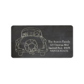 Adressetikett "Weihnachtswagen" (Vorne)