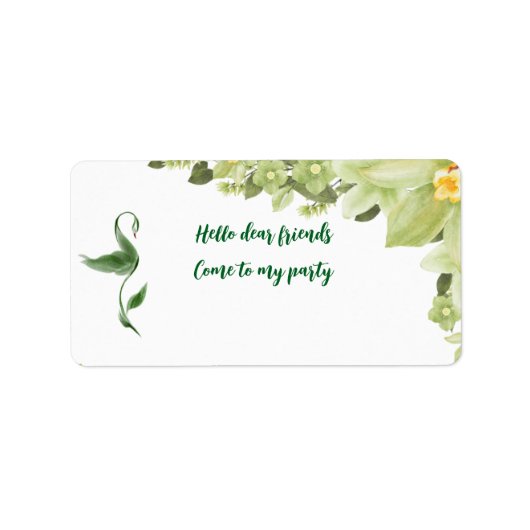 Adressetiketten (Vorne)