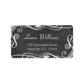 Adressetiketten auf der Tafel Schwarzweiß (Vorne)