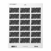 Adressetiketten auf der Tafel Schwarzweiß (Vorne)